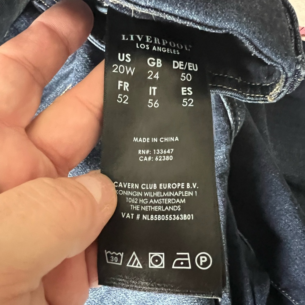 Liverpool Dark Blue Denim Jeggings - Picture 2 of 5